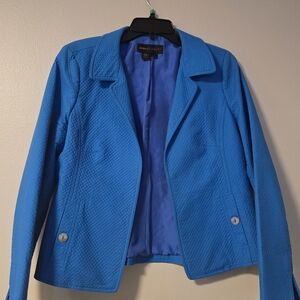 Chic Blue Textured Blazer